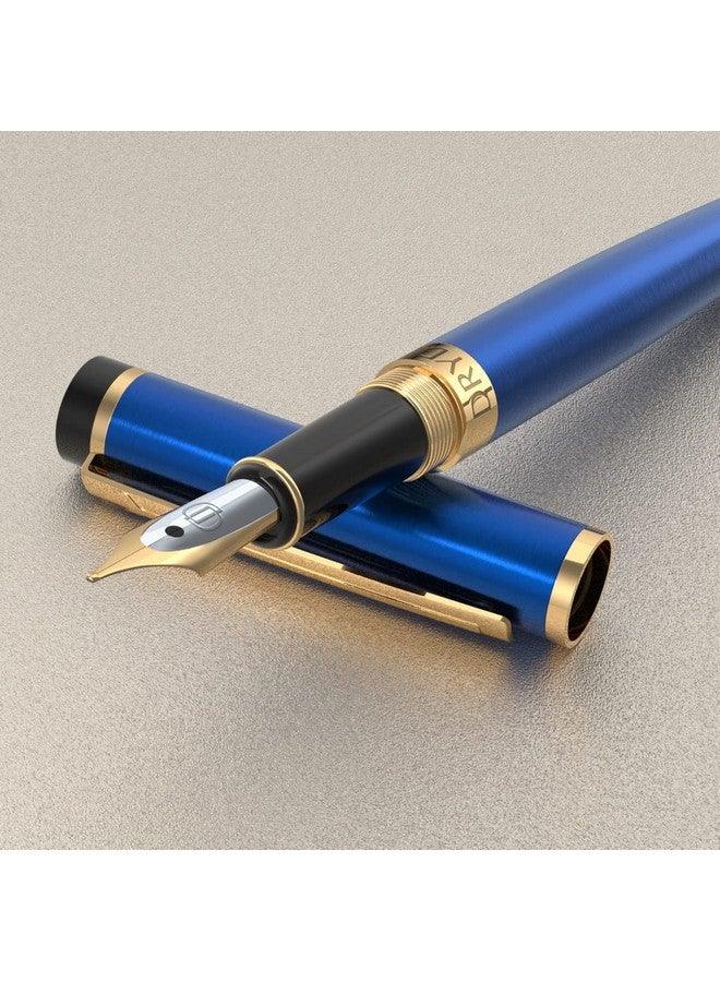 Dryden Designs Fountain Pen Medium Nib | Includes 24 Ink Cartridges (12 Black 12 Blue) And Ink Refill Converter | Calligraphy Pen, Consistent Writing, Smooth Flow Blue. - Image 3