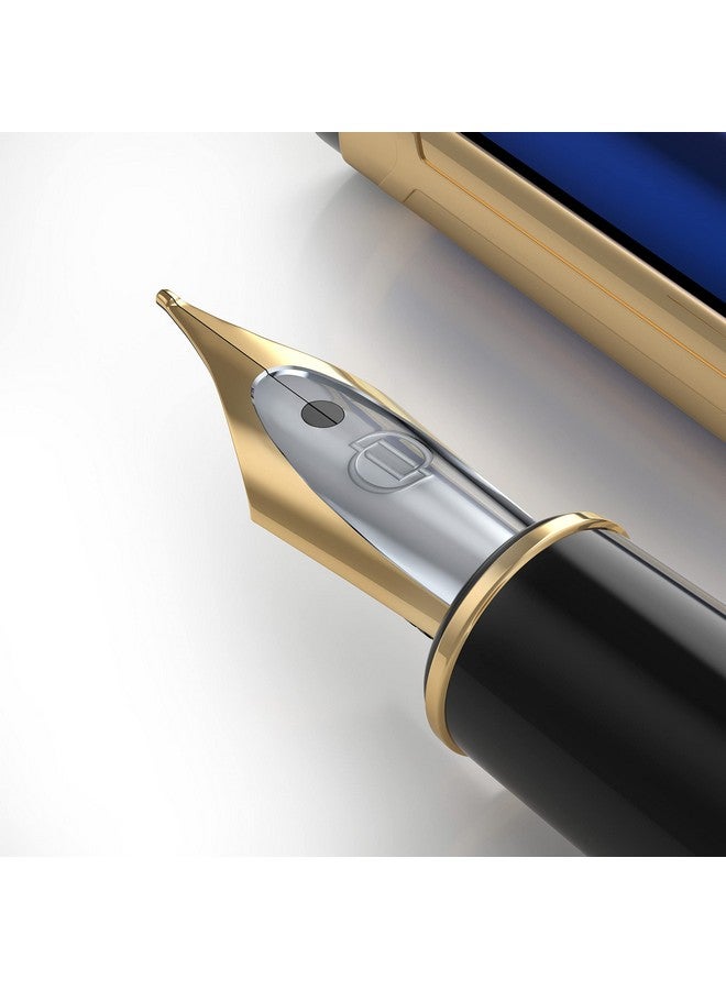 Dryden Designs Fountain Pen Medium Nib | Includes 24 Ink Cartridges (12 Black 12 Blue) And Ink Refill Converter | Calligraphy Pen, Consistent Writing, Smooth Flow Blue. - Image 5