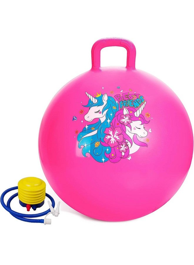 Sisliya Bouncy Ball for Children, Bouncy Ball from 3 4 5 6 Years,Hopper Ball, Jump Ball for Boys Girls, Toddlers Spring Balls, Garden Game Indoor Outdoor (65 cm) (Pink) - Image 1