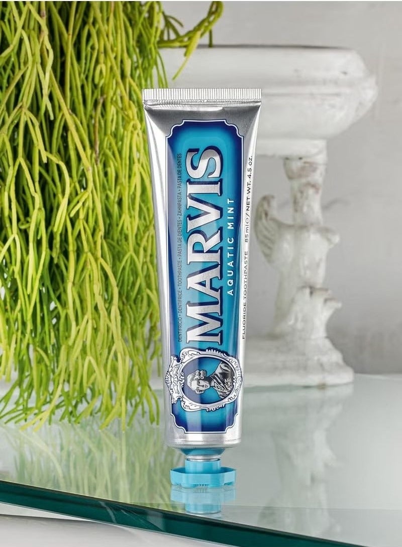 مارفيس معجون أسنان مارفيس أكواتيك مينت 85 مل - إضاءة وتنظيف الأسنان مع إيقاع المحيط الطازج - Image 3