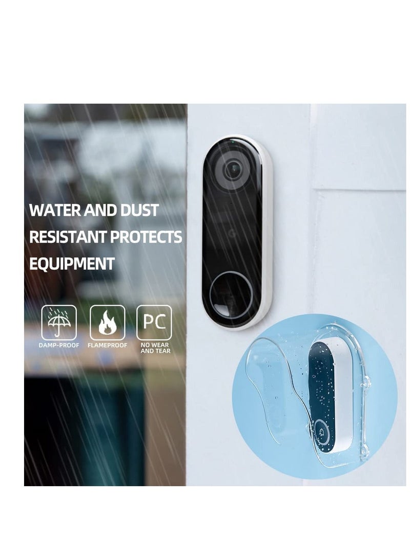 Plastic Rain Bell Cover Universal Type Waterproof Cover Transparent Plastic Fingerprint Lock Protective Cover Wireless Doorbell Water Shield for Door Access Attendance Machine Doorbell Chime  - Image 4