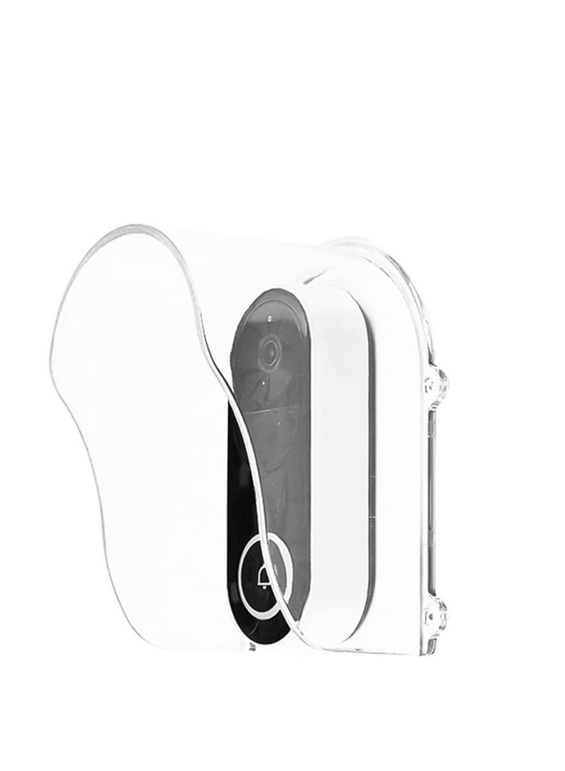 Plastic Rain Bell Cover Universal Type Waterproof Cover Transparent Plastic Fingerprint Lock Protective Cover Wireless Doorbell Water Shield for Door Access Attendance Machine Doorbell Chime  - Image 1