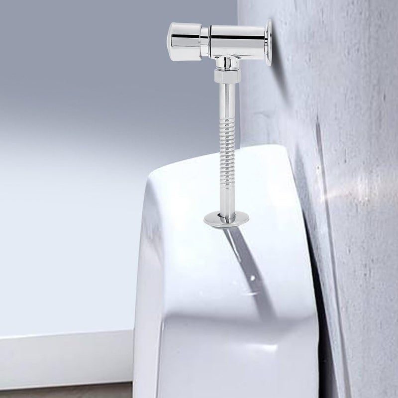 klarako Urinal Flush Valve, Durable Zinc Alloy Manual Flush Valve for Office Hotel Bathroom Toilet Practical Hand Pressing Flushing Tool - Image 5