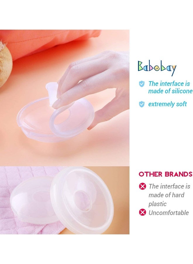 Babebay Breast Shells, 4 Pack Nursing Cups, Milk Saver, Protect Sore Nipples for Breastfeeding, Collect Breastmilk Leaks for Nursing Moms, Soft and Flexible Silicone Material, Reusable - Image 4