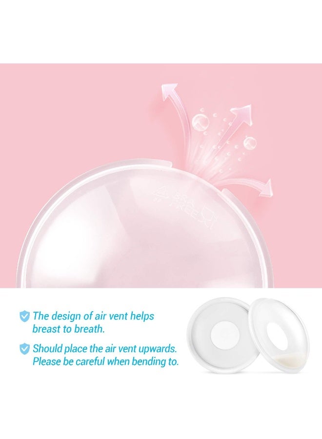 Babebay Breast Shells, 4 Pack Nursing Cups, Milk Saver, Protect Sore Nipples for Breastfeeding, Collect Breastmilk Leaks for Nursing Moms, Soft and Flexible Silicone Material, Reusable - Image 5