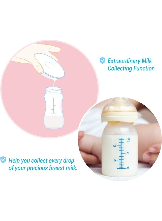 Babebay Breast Shells, 4 Pack Nursing Cups, Milk Saver, Protect Sore Nipples for Breastfeeding, Collect Breastmilk Leaks for Nursing Moms, Soft and Flexible Silicone Material, Reusable - Image 3