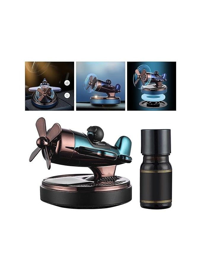 Helicopter Aircraft Shaped Solar Powered Rotating Fan Car Air Freshener  - Image 3