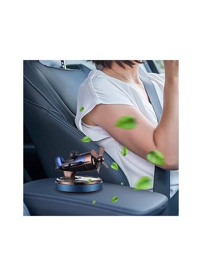 Helicopter Aircraft Shaped Solar Powered Rotating Fan Car Air Freshener  - Image 4