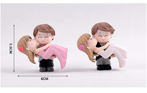 Chocozone Couple Hug Resin Showpiece Couple Miniatures Romantic Gifts for Girlfriend (Hug & Propose Combo, Multicolour) - Image 2