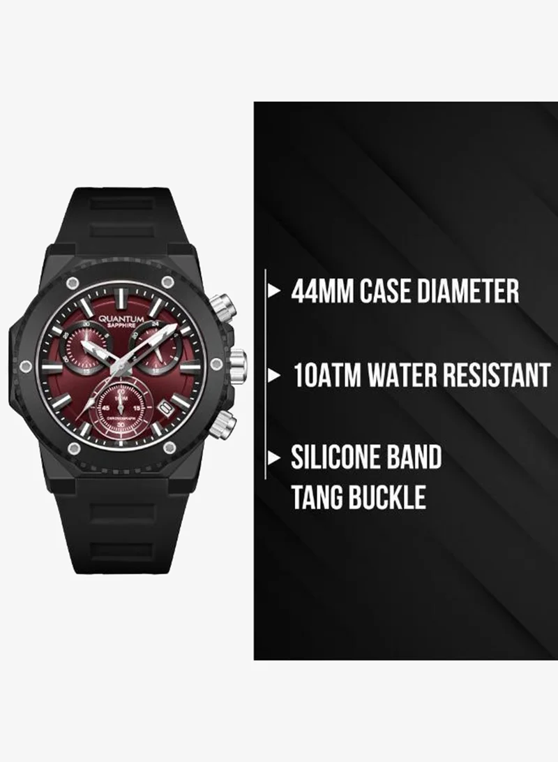 Quantum  Men's Silicone Analog Watch HNG1232.681 - 44 mm for Men | Best Price UAE