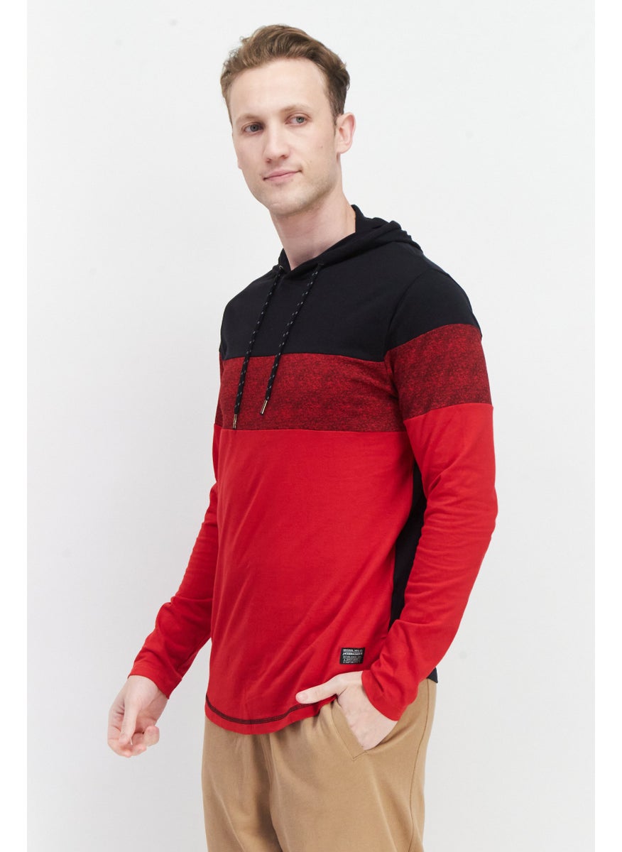 Men Hooded Long Sleeve Sweatshirt, Black/Red - pzsku/ZBB5D0BBD5C27B2353665Z/45/_/1737642343/2f45d7b4-cb57-49fc-ba56-9ea6aa7222e5