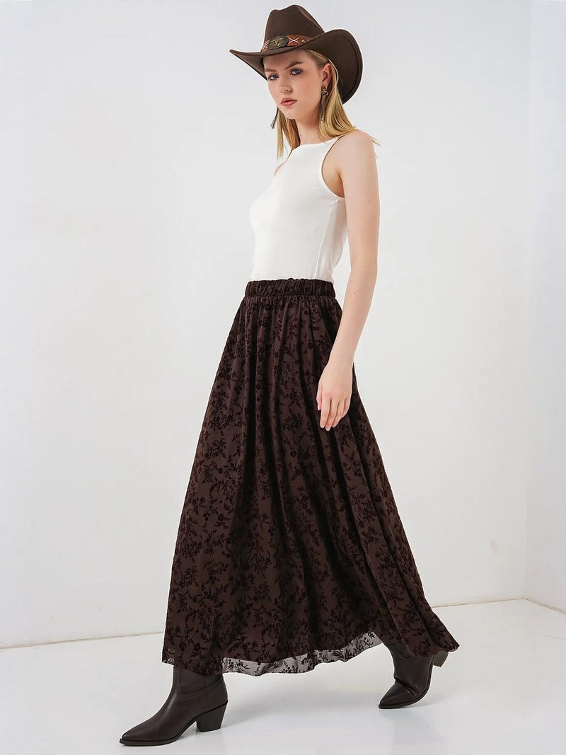 BIG DART BDART High-Waist Floral Maxi Skirt - Image 5