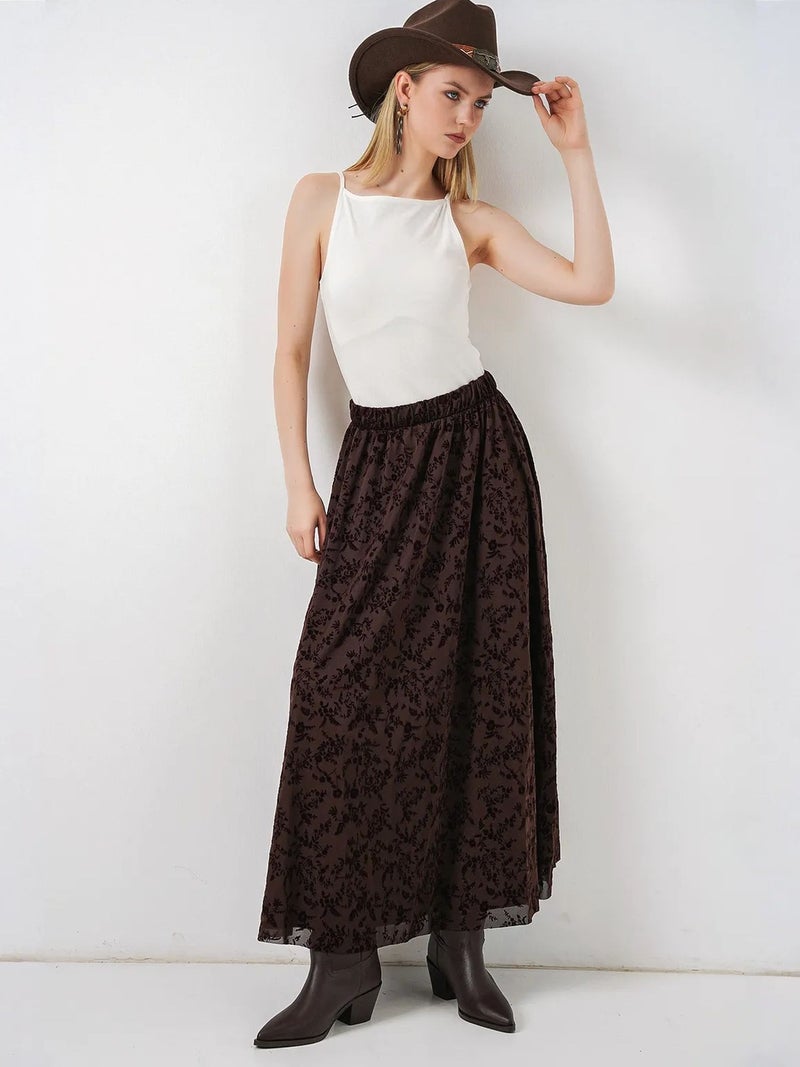 BIG DART BDART High-Waist Floral Maxi Skirt - Image 2