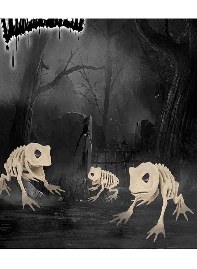 Ximimark 1pcs Spooky Skeleton Frog Halloween Decor - Perfect for Yard & Home, Party & Dance Props, No Power Needed - Image 5