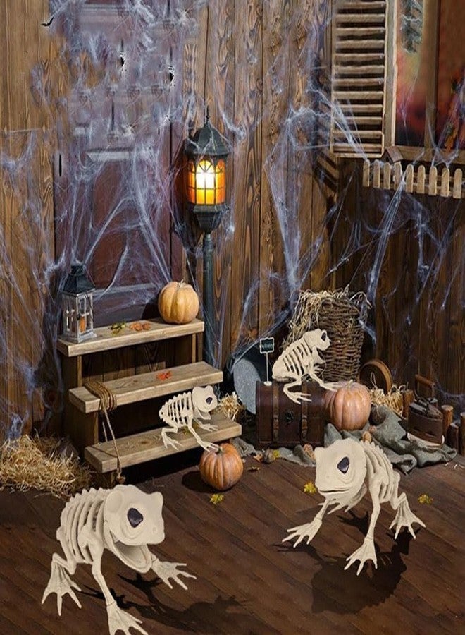 Ximimark 1pcs Spooky Skeleton Frog Halloween Decor - Perfect for Yard & Home, Party & Dance Props, No Power Needed - Image 4