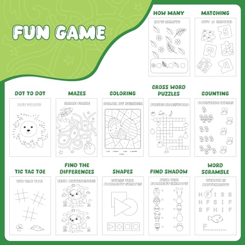 BenLouis 24 pcs Mini Activity Books for Kids ages 4-8-12 Small Activity Books Party Favors Bulk Mazes Coloring and More for Classroom Travel Birthday Goodie Bag Gift Stuffer(Classic) - Image 3