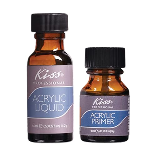 KISS Complete Salon Acrylic Fake Nails Manicure Kit, Acrylic Liquid, Acrylic Primer, Acrylic Powder Clear, Maximum Speed Nail Glue, Masking Formula, & 60 Long Length Bubble Free Acrylic Nails - Image 5