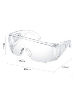 Excefore Safety Goggles 2 Pcs Anti-Fog Dust-proof Scratch-proof Splash-proof Chemical Wrapped Eye Protection Nurse Worker Architect Clear/Black  - Image 4
