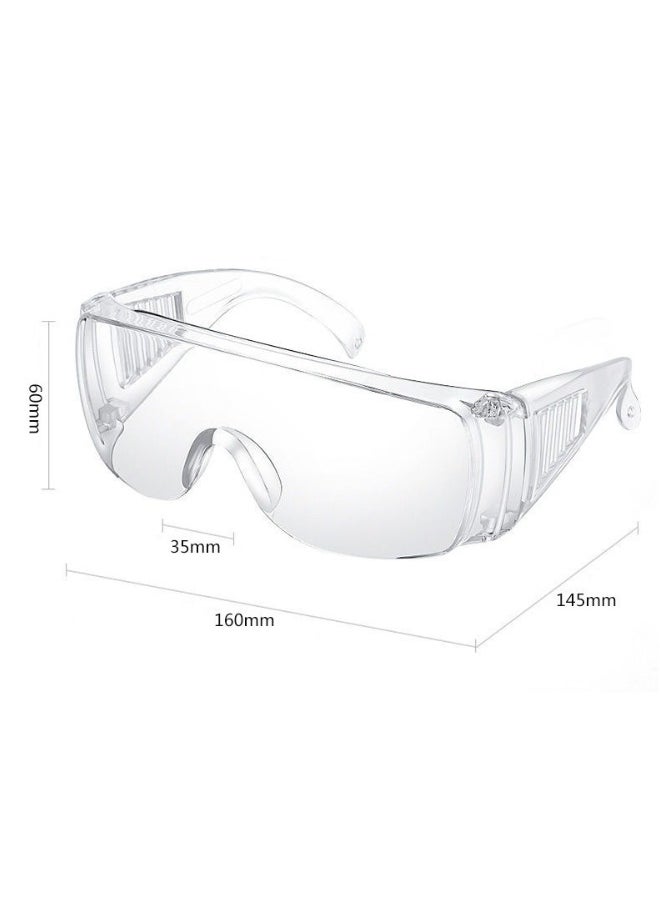 Excefore Safety Goggles 2 Pcs Anti-Fog Dust-proof Scratch-proof Splash-proof Chemical Wrapped Eye Protection Nurse Worker Architect Clear/Black  - Image 4