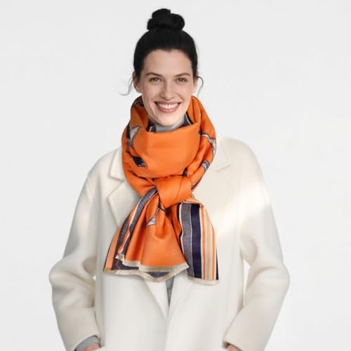 EXTREE Scarfs for Women Pashmina Silky Shawl Wrap for Evening Dressing Blanket Open Front Poncho Cape - Image 5