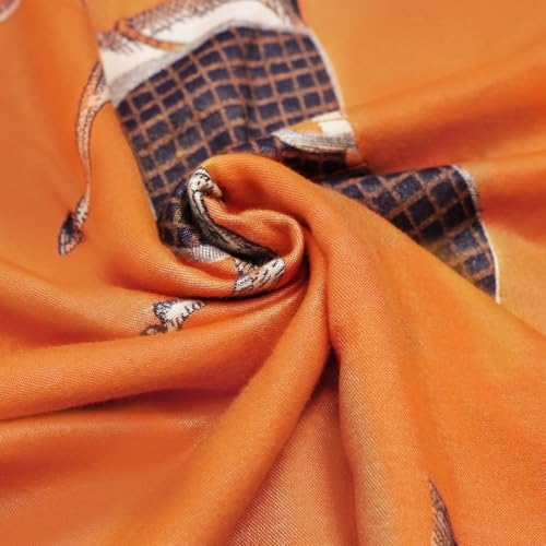 EXTREE Scarfs for Women Pashmina Silky Shawl Wrap for Evening Dressing Blanket Open Front Poncho Cape - Image 4