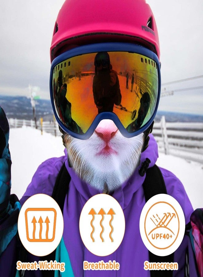 oyeftp Ski Mask, 3D Cat Ski Mask Balaclava Sheisty Face Men Women, Cat Mask with Ears, Cute Full Face Shiesty Mask Animal Ski UV Sun Protection Face Mask for Outdoor Hiking Riding Ski Raves Party Yellow - Image 5