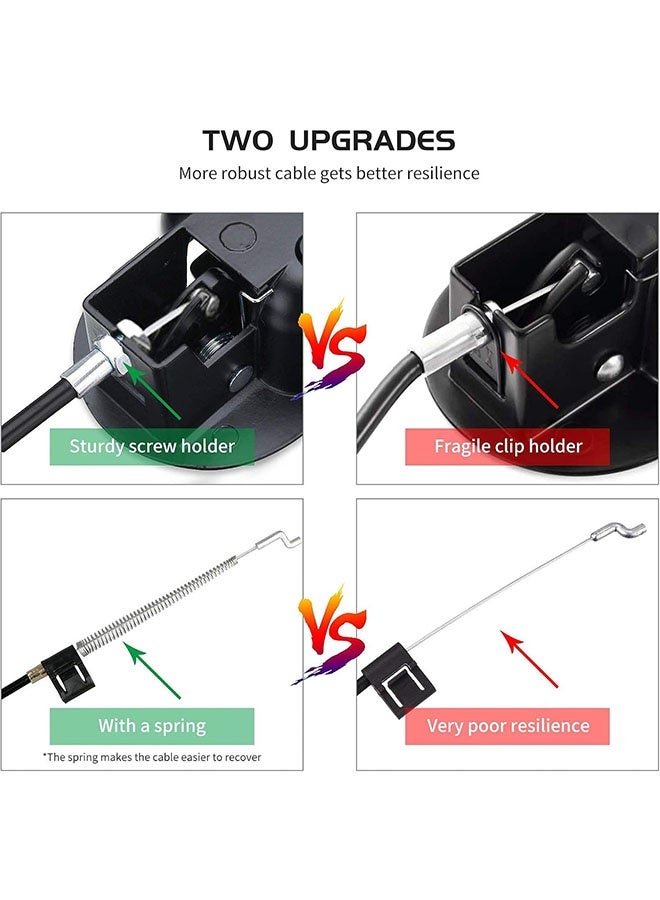 Ailily 2pcs Recliner Replacement Parts - Universal Black Metal Pull Recliner Handle - fits Recliner Couch Style Pull Chair Release Handle for Sofa - Image 3