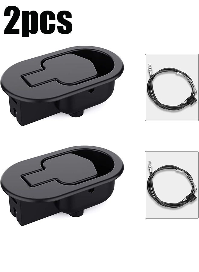 Ailily 2pcs Recliner Replacement Parts - Universal Black Metal Pull Recliner Handle - fits Recliner Couch Style Pull Chair Release Handle for Sofa - Image 1