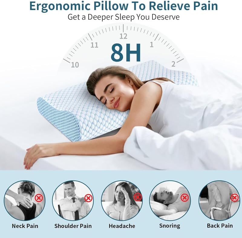 Adjustable Contour Memory Foam Pillow for Neck Pain Relief - Image 5