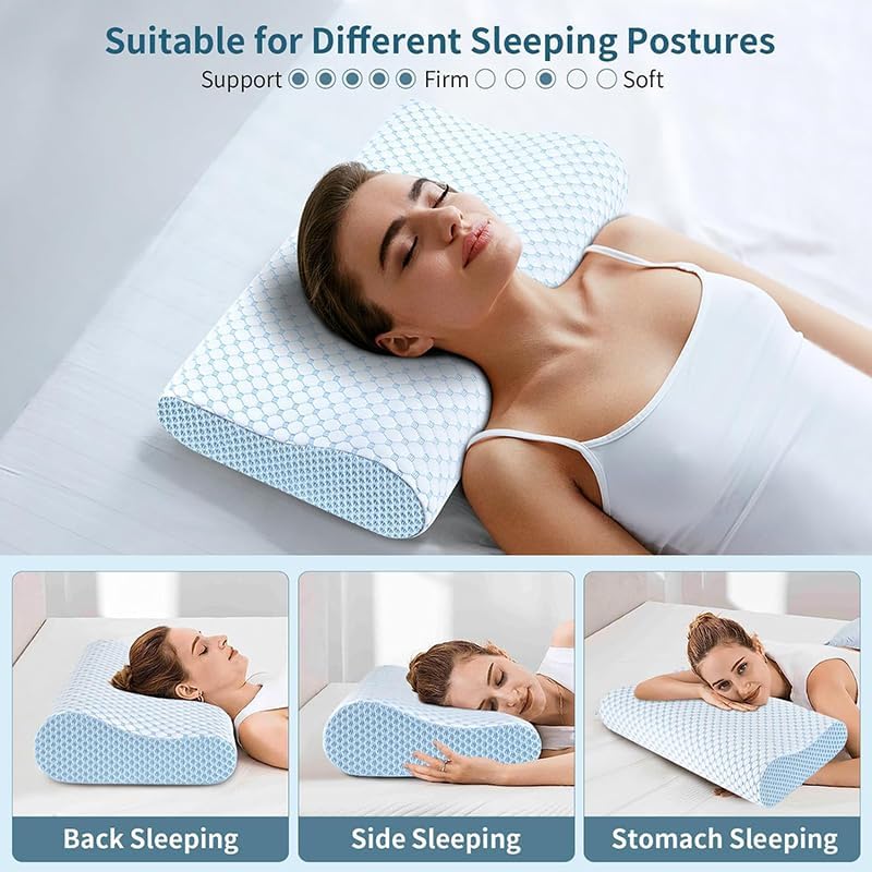 Adjustable Contour Memory Foam Pillow for Neck Pain Relief - Image 4