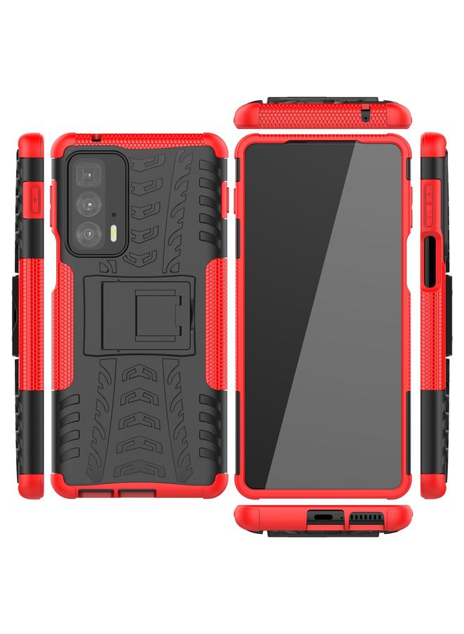 اس-توب جراب لهاتف Motorola Edge 20 Pro مصنوع من مادة TPU+PC المقاومة للصدمات مع حامل - Image 4