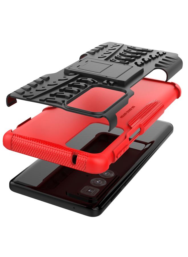 اس-توب جراب لهاتف Motorola Edge 20 Pro مصنوع من مادة TPU+PC المقاومة للصدمات مع حامل - Image 5