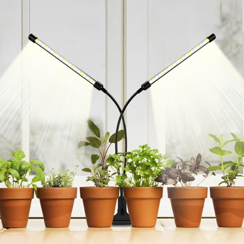 bseah Plant Grow Light for Indoor Plants, Full Spectrum Indoor Grow Light, 10-Level Dimmable and Auto ON & Off Timer (2 Head 2 Pack) - Image 4