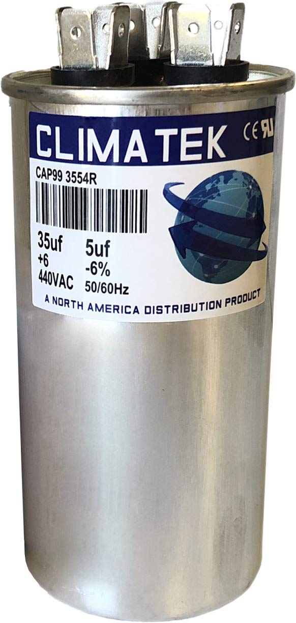 ClimaTek 97F9834 - 35 + 5 uf MFD 370 Volt VAC - ClimaTek Round Dual Run Capacitor Upgrade for GE Genteq - Image 2