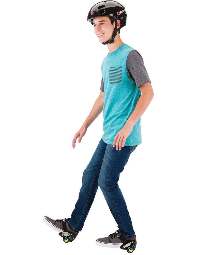 Razor Heavy Duty Jetts Heel Wheels with Spark Pads, Skid Pads, and Hook and Loop Strap for Ages 6 or Older and Supports up to 176 pounds, Green - Image 2