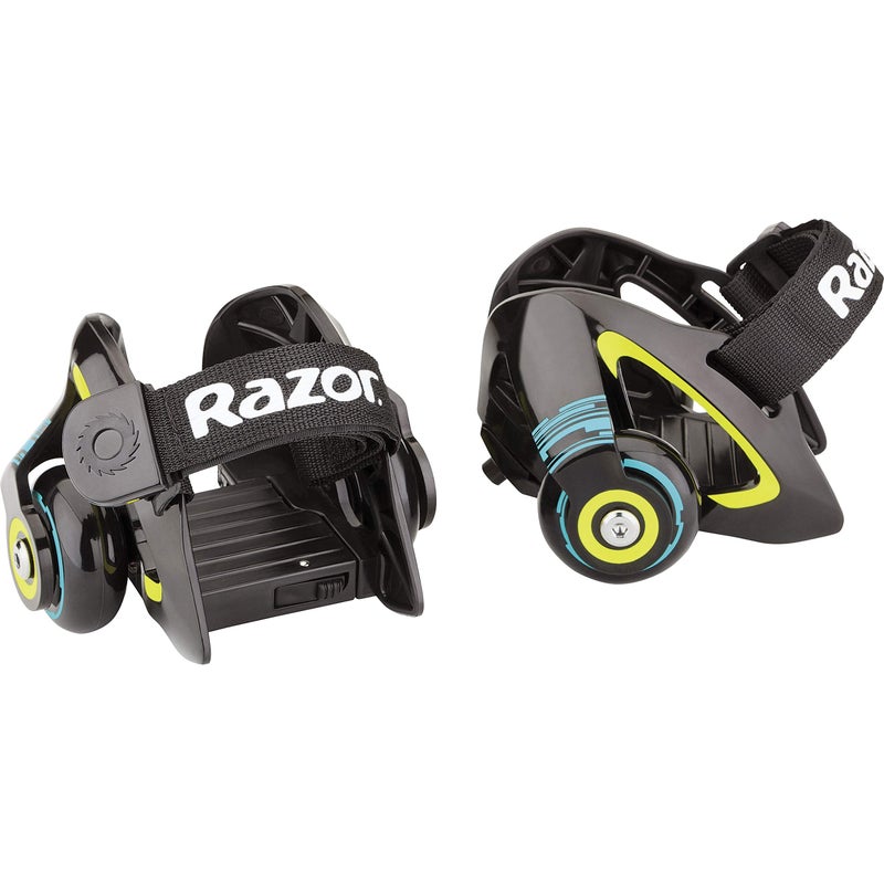 Razor Heavy Duty Jetts Heel Wheels with Spark Pads, Skid Pads, and Hook and Loop Strap for Ages 6 or Older and Supports up to 176 pounds, Green - Image 1