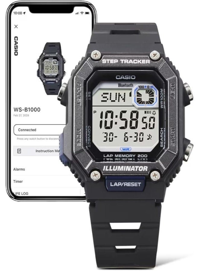 CASIO Resin Digital Wrist Watch  WS-B1000-2AVDF - Image 4