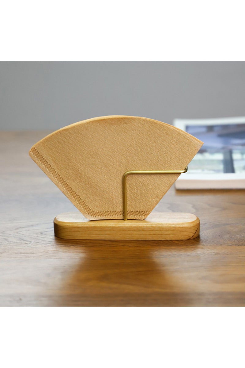 erorex Wooden Coffee Filter Holder Stand For V60 Paper Filter Storage Rack For Fan Shape Paper Home Coff... - Image 3