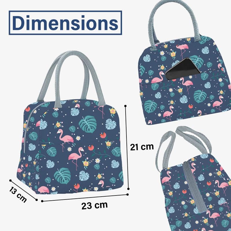 Myfav MY FAV Insulated Lunch Bag Thermal Cool Bag for Adults Men Women Kids Drinks Picnic Beach School Office Work Organizer Tote & Lunch Box Holder Cooler for Foods Digitally Printed Design (Multicolor) - Image 4