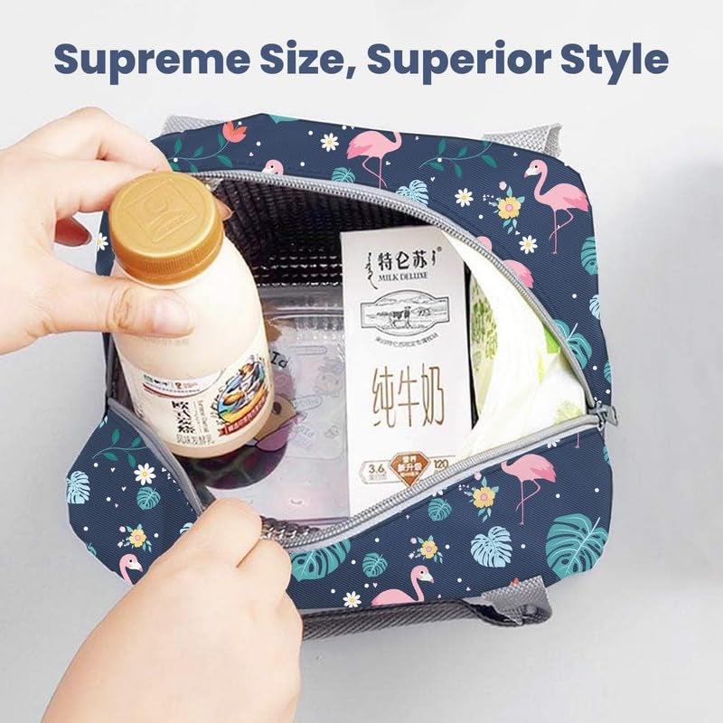 Myfav MY FAV Insulated Lunch Bag Thermal Cool Bag for Adults Men Women Kids Drinks Picnic Beach School Office Work Organizer Tote & Lunch Box Holder Cooler for Foods Digitally Printed Design (Multicolor) - Image 5