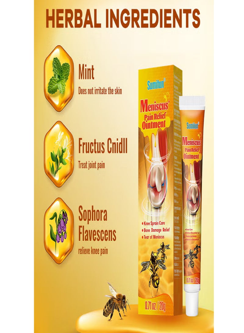 سوميفون مرهم لتخفيف آلام الغضروف المفصلي، كريم سم النحل لمفاصل الكتفين والرقبة والخصر والساقين، جل البروبوليس الاحترافي، يخفف من عدم الراحة في العظام والمفاصل 20 جم - Image 2