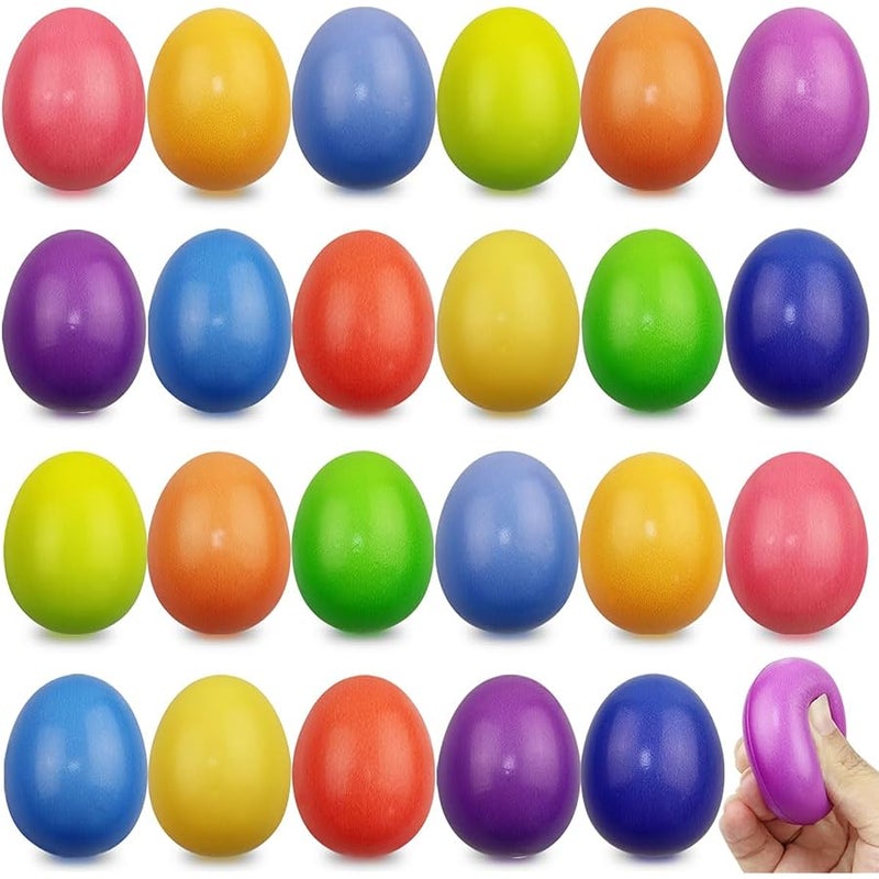 Jofan 24 Pack Easter Eggs Colorful Slow Rising Squishy Toys for Kids Girls Boys Easter Basket Stuffers Gifts Party Favors - Image 1