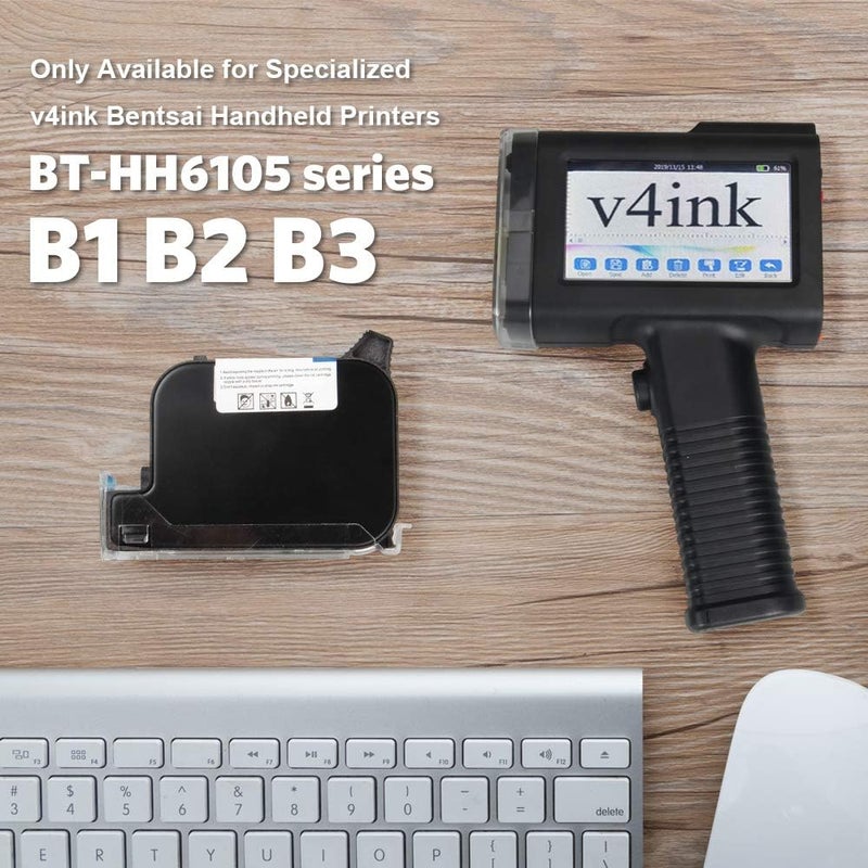 V4ink Bentsai BT-2560N Original Aqueous Water Soluble Ink Cartridge 0.5 Inch Printhead Replacement for Bentsai Handheld Inkjet Printer BT-HH6105B2, BT-HH6105B3 (Black, 1 Pack) - Image 5