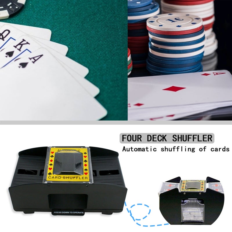 2/6 Decks Automatic Card Shuffler, Battery-Operated Electric Shuffler for UNO, Phase 10, Skip-Bo, Texas Hold'em, Poker, Home Card Games - Image 3