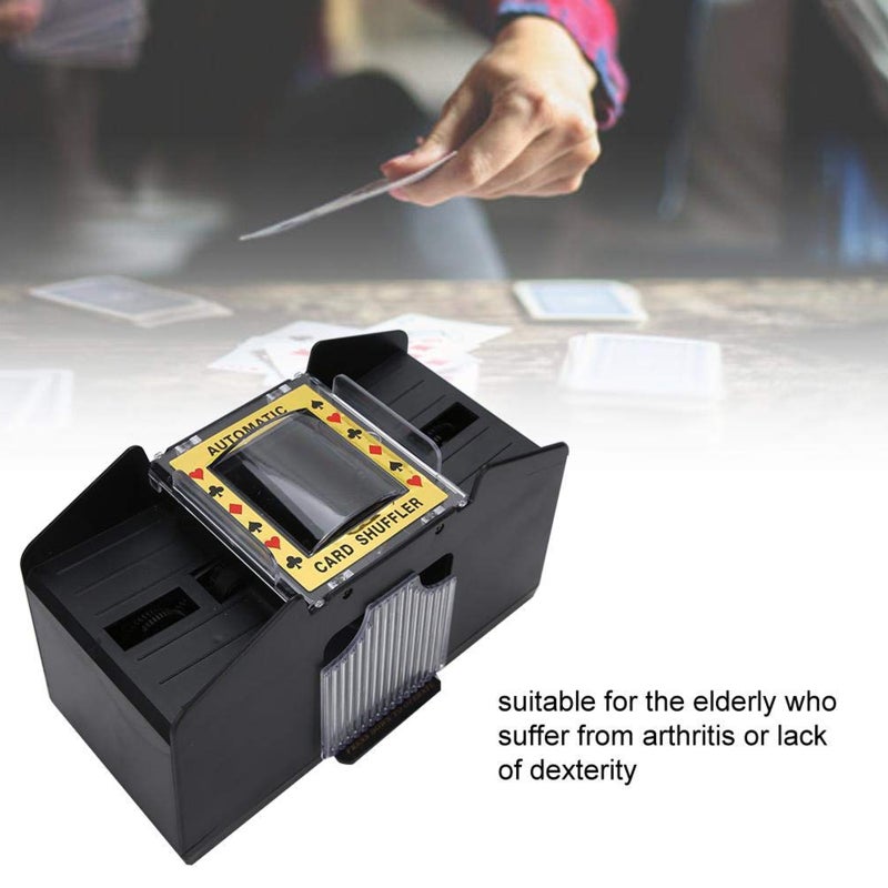2/6 Decks Automatic Card Shuffler, Battery-Operated Electric Shuffler for UNO, Phase 10, Skip-Bo, Texas Hold'em, Poker, Home Card Games - Image 4