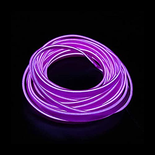 Selifaur - 5 Meter Car Dashboard Light Ice Purple EL Wire Car Interior Light Ambient Neon Light for Kia Sonet - Image 4