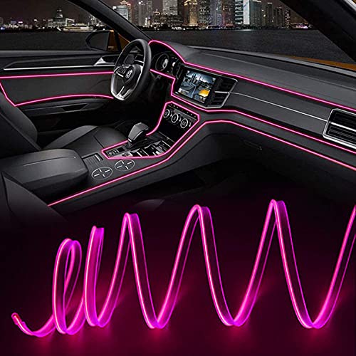 Selifaur - 5 Meter Car Dashboard Light Ice Purple EL Wire Car Interior Light Ambient Neon Light for Kia Sonet - Image 2