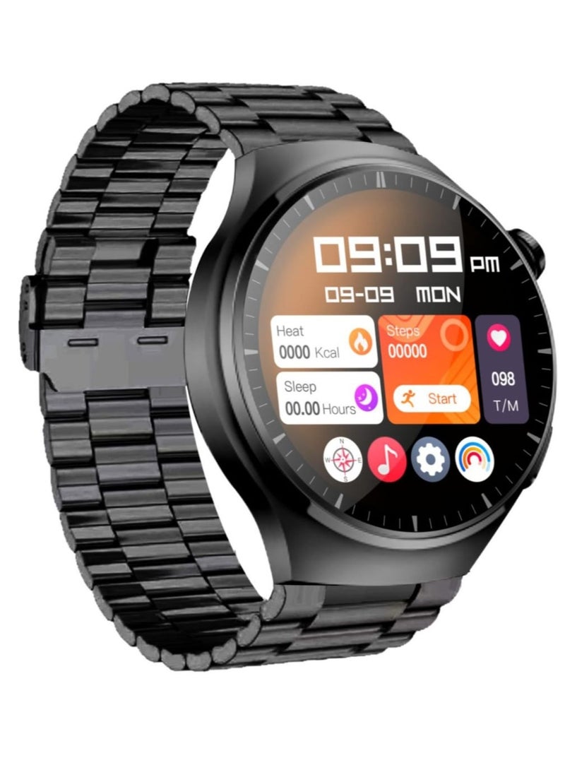 Hommtel Germany Watch 4 Pro: Advanced Bluetooth 5.2 Smartwatch Featuring High-Resolution AMOLED Display, Multi-Sport Tracking, Heart Rate & Sleep Monitoring, and Customizable Design - Image 1