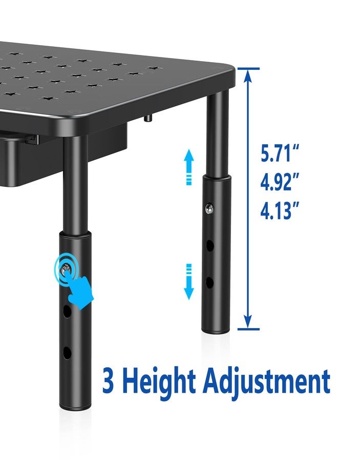 Zimilar 2 Pack Monitor Stand Riser with Drawer, 3 Height Adjustable - Image 5