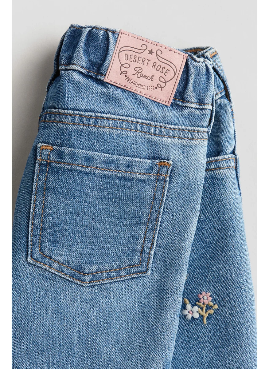 اتش اند ام Embroidery-Detail Jeans